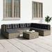 Latitude Run® 7 - Person Seating Group w/ Cushions in Gray | 21.7 H x 21.3 W x 21.3 D in | Outdoor Furniture | Wayfair