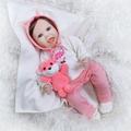 21.65inch/55CM Soft Body Reborn Baby Doll Lifelike Reborn Baby Dolls Realistic Newborn Baby Dolls Soft Body for Toddler Babies Toy Gift Set for Kids