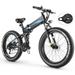 Funcid Electric Bike 26 x4 Fat Tire Electric Bike for Adults 500W Ebike Foldable Adult Electric Mountain Bicycles with 48V 10Ah Battery Lockable Suspension Fork Shimano 21 Speed Gears