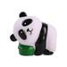 Temacd Panda Squeeze Toy Eyeball Burst Cartoon Panda Hold Bamboo Ornament Soft TPR Eye Popping Animal Doll Stress Relief Toy Party Favor White + Black