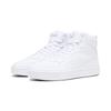 Sneaker PUMA "Caven 2.0 Mid Sneakers Erwachsene", Gr. 44.5, weiß (weiß silber metallic), Obermaterial: Synthetik, Textil; Futter: Textil; Laufsohle: Gummi, Schuhe