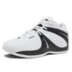 AND1 Rise Men’s Basketball Shoes, Sneakers for Indoor or Outdoor Street or Court, Sizes 7 to 15, White/Black/Silver Grey, 13.5 Women/12 Men