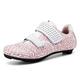 Womens Road Cycling Shoes Girls Waterproof Breathable Fashion Bicycle Shoes Outdoor Sports Shoes TPU Sole Compatible with SPD Cycling Shoes White Pink UK 7