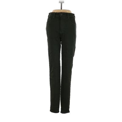 Kut from the Kloth Jeans - High Rise Skinny Leg Denim: Green Bottoms - Women's Size 0 - Dark Wash