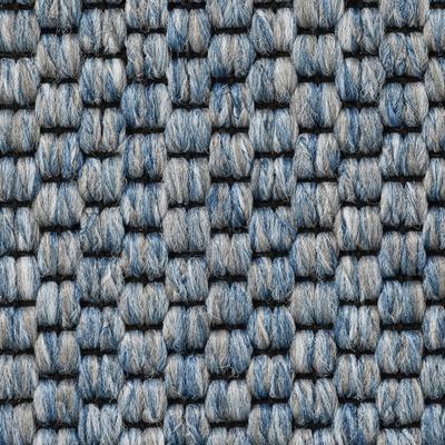 Teppichboden BODENMEISTER "Turania, Strukturschlinge - Uni Farben, Made in Netherlands", blau (hell, blau), B:400cm H:5,3mm L:500cm, Polypropylen, Teppiche, Wohnzimmer, Schlafzimmer, Kinderzimmer, Breite 400/500 cm Image