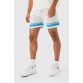 Mens Cream Relaxed Fit Open Stitch Short Length Short, Cream