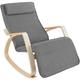TecTake Onda Rocking Chair - Light Grey