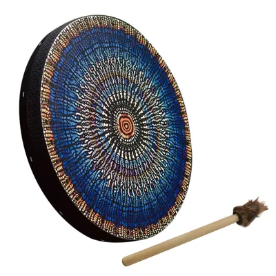 Tambour chamanique végétarien en bois 25cm ornement pour la maison le tambour sibérien musique