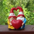 Couple de gnome amoureux mignon figurine de collection meilleurs amis amoureux statue