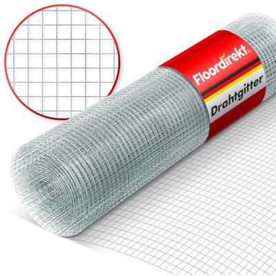 Floordirekt - Drahtgitter Verzinkt Maschenweite: 6,3 mm Höhe: 100 cm Länge: 10 m