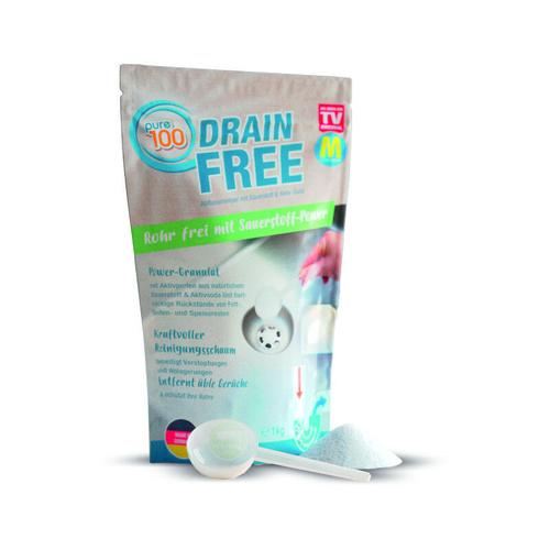 Pure100 Drain Free – kraftvoller Reinigungsschaum – beseitigt jede Verstopfung und Ablagerung in