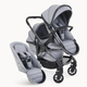 iCandy Peach 7 Double Pushchair and Carrycot - Light Grey