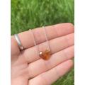 Genuine Citrine Love Heart Crystal Necklace Wire Wrapped in Silver Gifts For Her Girlfriend Gift Friends