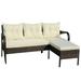 Cterwk Outdoor Patio Furniture Sets Conversation Set Wicker Ratten Sectional Sofa with Seat Cushion