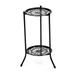 Plant Stand Indoor Outdoor 2 Tier 19.5 Tall Metal Potted Holder Rack Flower Pot Stand Heavy Duty Plant Shelf Rustproof Iron Multiple Plant Round Supports Rack for Planter Corner Garden Balcony Patio