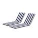 2PCS Set Outdoor Chaise Lounge Cushions Patio Lounge Chair Cushions with Fixed Straps On Both Side Replacement Patio Funiture Seat Cushion Outside Chair Cushions Blue