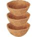 Nvzi 3 Pack 20 Inch Hanging Basket Coco Liners Replacement 100% Natural Round Coconut Coco Fiber Planter Basket Liners for Hanging Basket Flowers/Vegetables