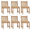 vidaXL 1/2/4/6/8x Solid Wood Teak Patio Chairs with Cushions Multi Colors