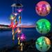 Solar Wind Chime Butterfly Solar Wind Chime Outdoor LED Decorative Mobile Gifts for Mom Waterproof Outdoor Decorative Lights for Garden Patio Party Yard Window Outdoor Decorations