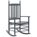 vidaXL Rocking Chair Outdoor Patio Rocking Chair with Curved Seat Poplar Wood