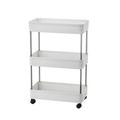 Taqqpue Rolling Storage Trolley Laundry Room Organization 3 Tier Mobile Shelving Unit Bathroom Organizer Storage Rolling Utility Trolley For Kitchen Bathroom Kitchen Organizers and Storage for Home