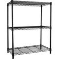 Simple Deluxe Adjustable Shelves Wire Shelving Unit W/Liner Metal Steel Storage Shelving 3-Tier no Wheel Black