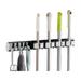 Mop Holder With Hooks Broom Holder Drilling & Nail-free Wall Mounted Broom Hanger Organizer Aluminum Storage Rack Kitchen Bathroom Garden