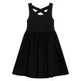 Tosmy Westernized Girls Clothes Open Back Sleeveless Tank Top Dress Children s Daily Versatile Black Dress Trend Party Dresses