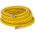 PRO-SOURCE 3/8 ID x 19/32 OD 25 Long Multipurpose Air Hose MNPT x MNPT Ends 300 Working psi 23 to 150Â°F 1/4 Fitting Yellow