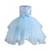 Tosmy Toddler Girls Clothes Beaded Sequin Lace Bow Tutu Dress Princess Dress Party Wedding Prom Outfits Party Dresses