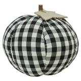 Tall Black & Cream Check Pumpkin