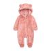 Girls Coats & Jackets Baby Girl Boy Jacket Hooded Footed Coat Outerwear Romper Jumpsuit Boys Coats & Jackets Pink 6