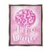 Stupell Industries Let s Dance Bold Pink Disco Ball Beauty & Fashion Painting Gray Floater Framed Art Print Wall Art