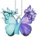 Rearview Mirror Hanging Decor Butterfly Shape Hanging Ornament Car Decoration