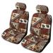 Winnie Fashion Hawaiian Car Seat Covers (Tapa Brown Regular No Customization)