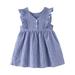 Tosmy Big Kids Girls Clothes Plaid Ruffle Sleeveless Dress Lace Up Pullover Crew Neck Tank Dress Sundress Of Casual Kids Casual Dresses