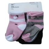 Nike Pink & Grey Newborn 6-12 Months Ankle Socks