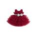 Gwiyeopda Kids Girls Sleeveless Bow Mesh Tulle Tutu Princess Dress Wedding Birthday Party Evening Prom Dress