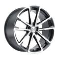 Mandrus Aluminum Rim WOLF 22X10.5in Gloss Gunmetal with Mirror Cut Face Finish 2205WLF355130G84