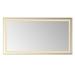 Vinnova 60 in. Teruel Rectangular Aluminum Framed LED Wall Mount Bathroom Vanity Mirror Gold