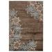 MDA Home Glamour Brown/Cream Floral Polypropylene Area Rug - 2 1 x 3 3