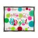 Stupell Industries Merry & Bright Bold Holiday Phrase Holiday Painting Gray Floater Framed Art Print Wall Art