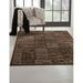 LANTRO JS Drexel Chocolate Ivory Grey Area Rug 8x10