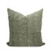 Fabdivine Thick Linen Hand Block Print Contemporary Throw Cushion Cover 22 X22 Green