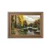 DECORARTS - River Landscape 1903 by Peder Mork Monsted. Giclee Prints on Acid Free Cotton Canvas. Classic Art Reproduction in Fine Art Frame. Total Size w/ Frame: 29x21 in