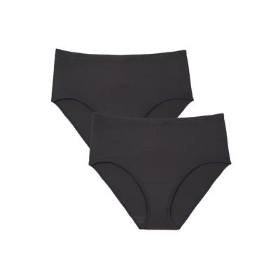 Plus Size Women's Everyday Smoothing Brief by Comfort Choice in Black (Size 13)