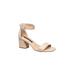 Women's Texas Block Heeled Sandal by French Connection in Nude (Size 6 1/2 M)