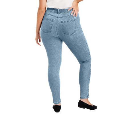 Plus Size Women's Curvie Fit Skinny Jeans by June+Vie in Light Blue (Size 16 W)