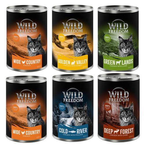 10 € Cyber-Rabatt erbeuten! 24 x 400 g Wild Freedom Nassfutter - Mixpaket 1: 8x Huhn, 4x...