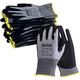 NITREX Unigloves 241ND Wiederverwendbare Handschuhe mit NitreGuard und NitreGrip-Technologie, sandige Nitril-Handflächenbeschichtung mit einem ultraleichten, schnittfesten Innenfutter, Grau/Schwarz
